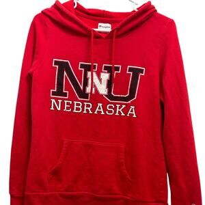Champion Nebraska Women's Hoodie Red Medium